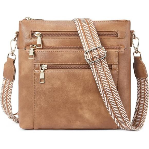 Handbags - Women Faux Leather Crossbody Bag Khaki
